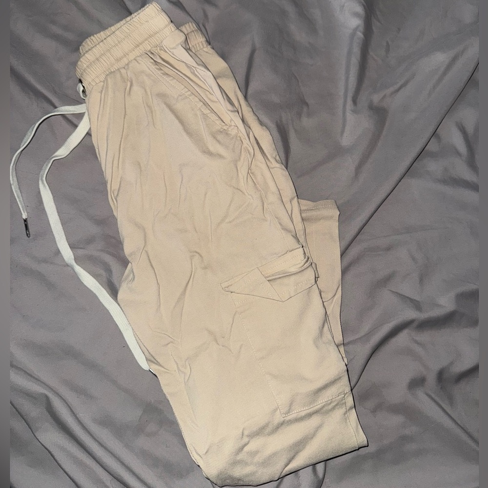 PARISIAN Petite cotton/ linen joggers with pockets on each side